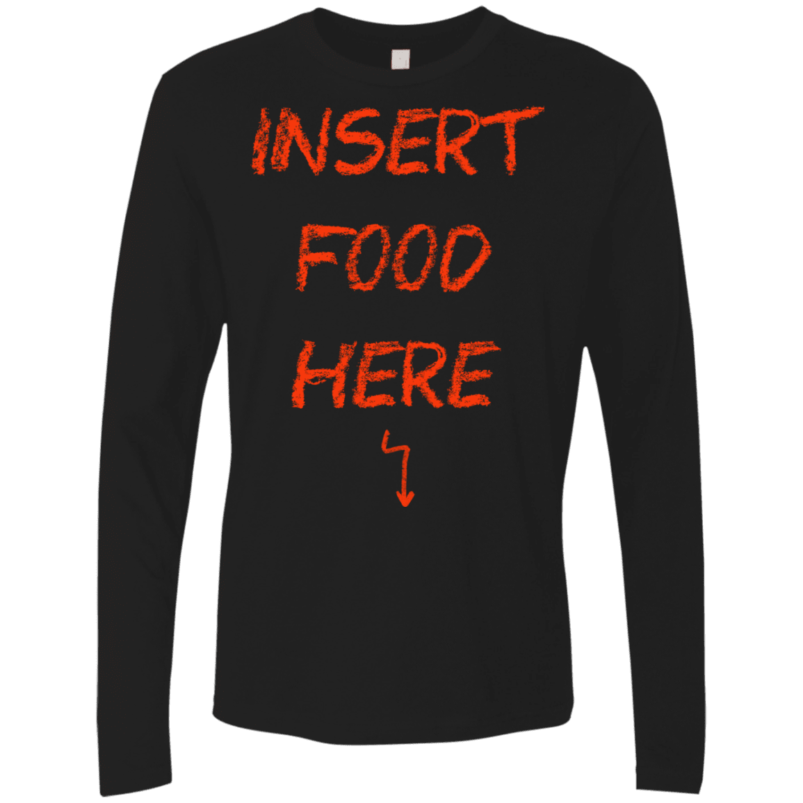 T-Shirts Black / S Insert Food Men's Premium Long Sleeve