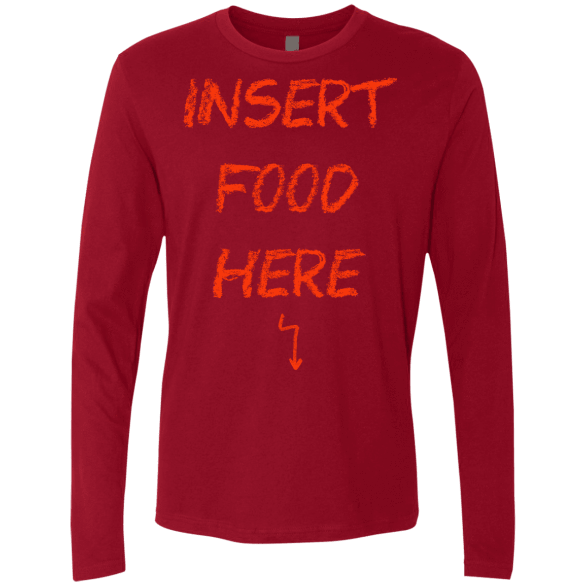 T-Shirts Cardinal / S Insert Food Men's Premium Long Sleeve