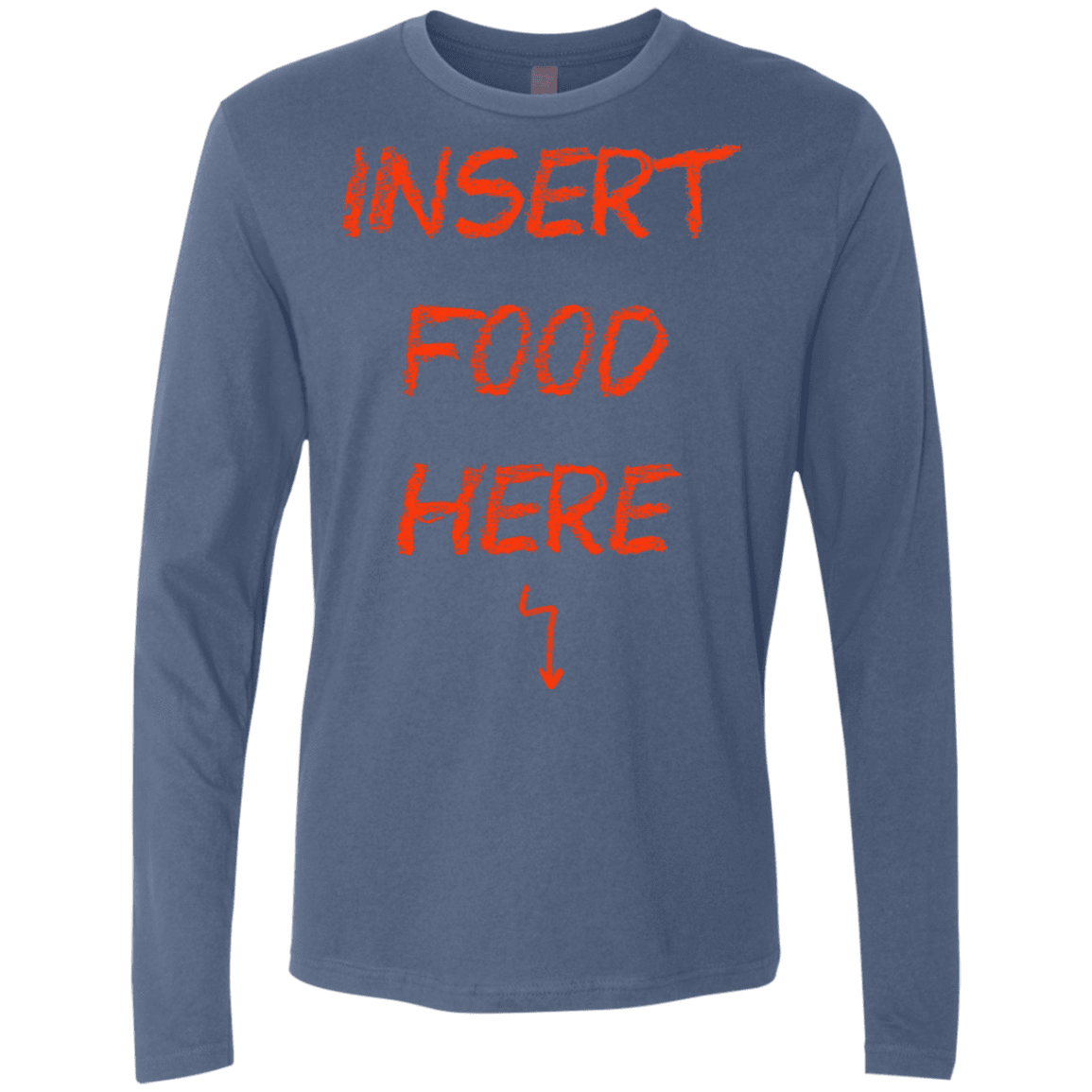 T-Shirts Indigo / S Insert Food Men's Premium Long Sleeve