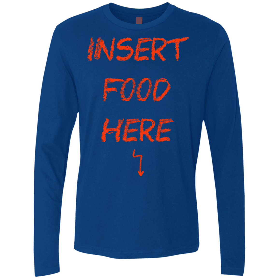 T-Shirts Royal / S Insert Food Men's Premium Long Sleeve