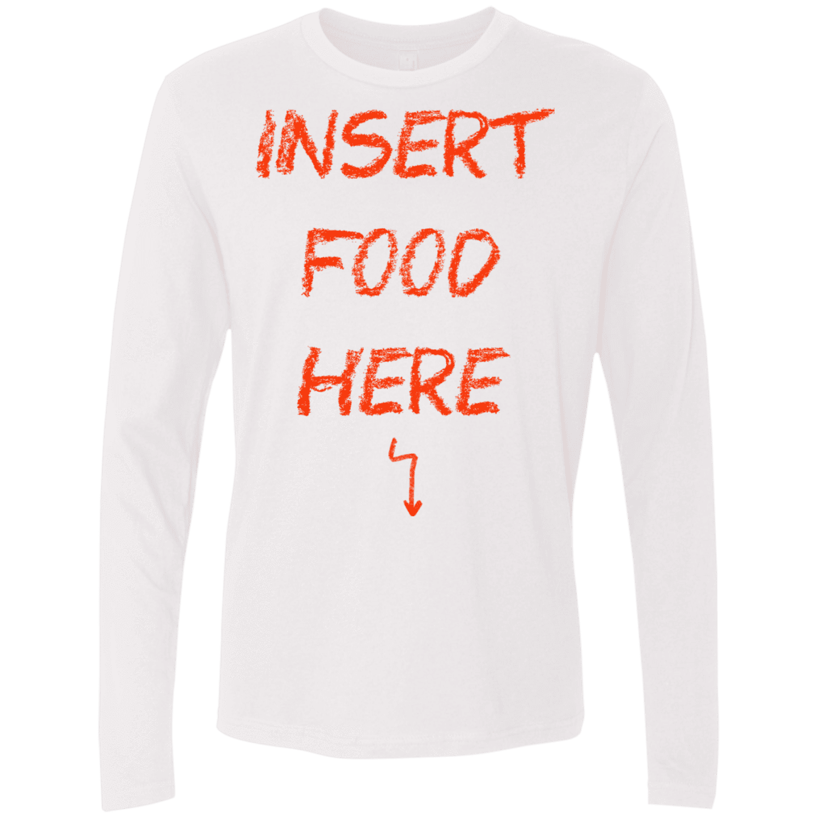 T-Shirts White / S Insert Food Men's Premium Long Sleeve