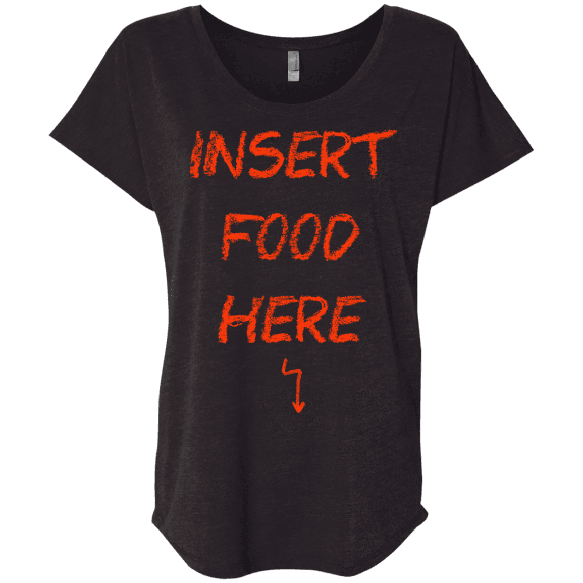 T-Shirts Vintage Black / X-Small Insert Food Triblend Dolman Sleeve