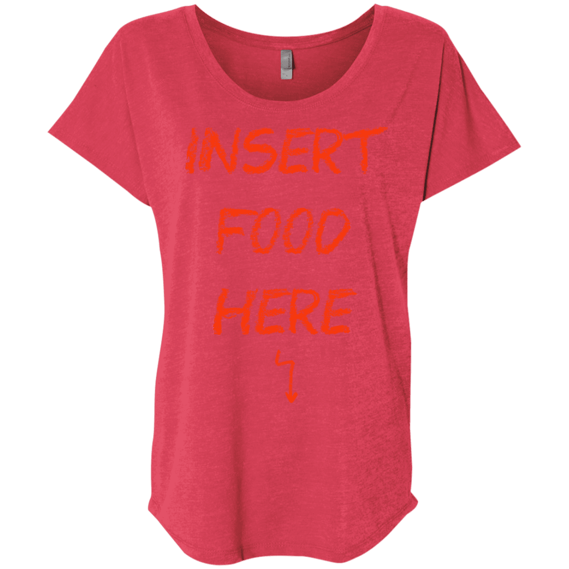 T-Shirts Vintage Red / X-Small Insert Food Triblend Dolman Sleeve