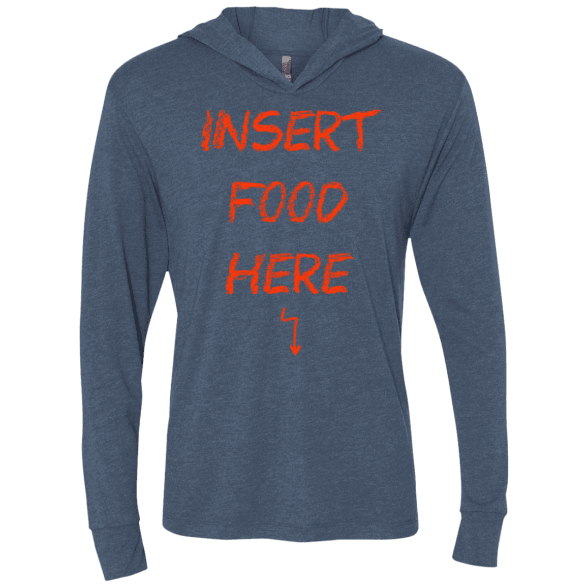 T-Shirts Indigo / X-Small Insert Food Triblend Long Sleeve Hoodie Tee