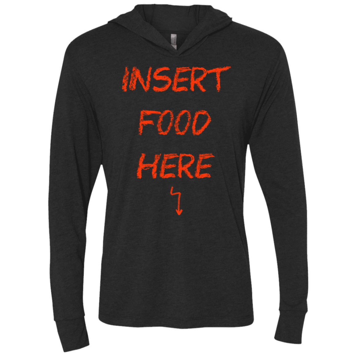 T-Shirts Vintage Black / X-Small Insert Food Triblend Long Sleeve Hoodie Tee
