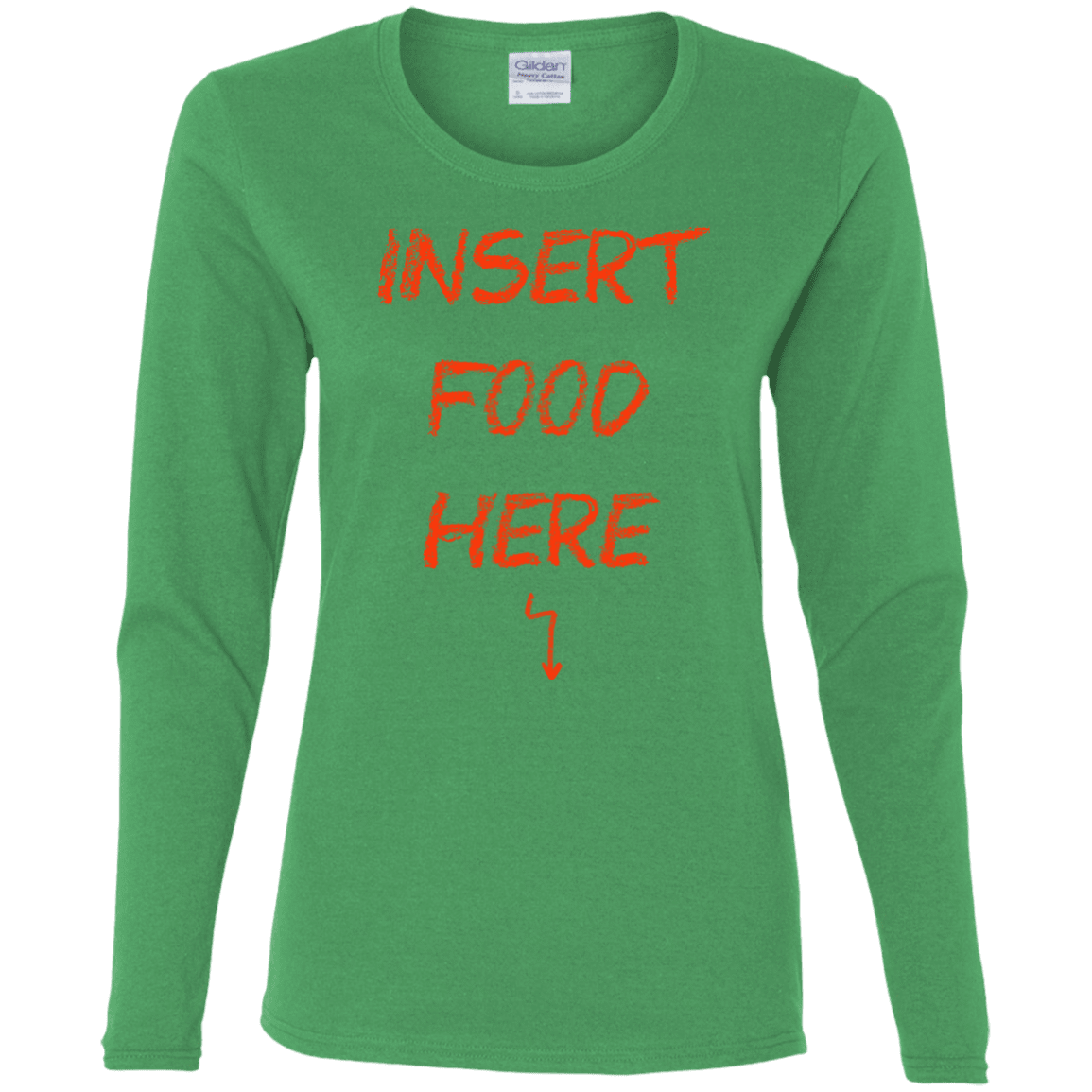 T-Shirts Irish Green / S Insert Food Women's Long Sleeve T-Shirt