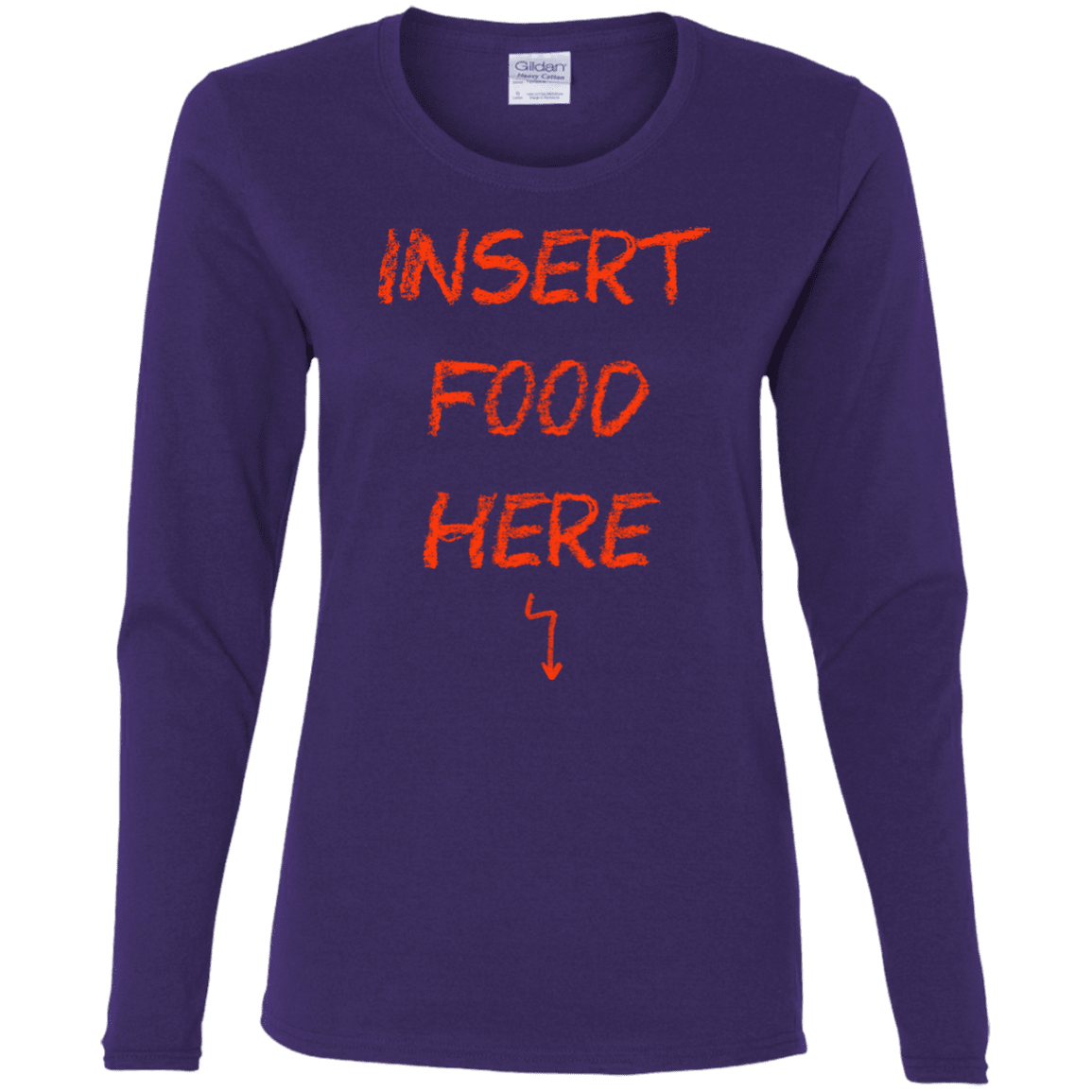T-Shirts Purple / S Insert Food Women's Long Sleeve T-Shirt