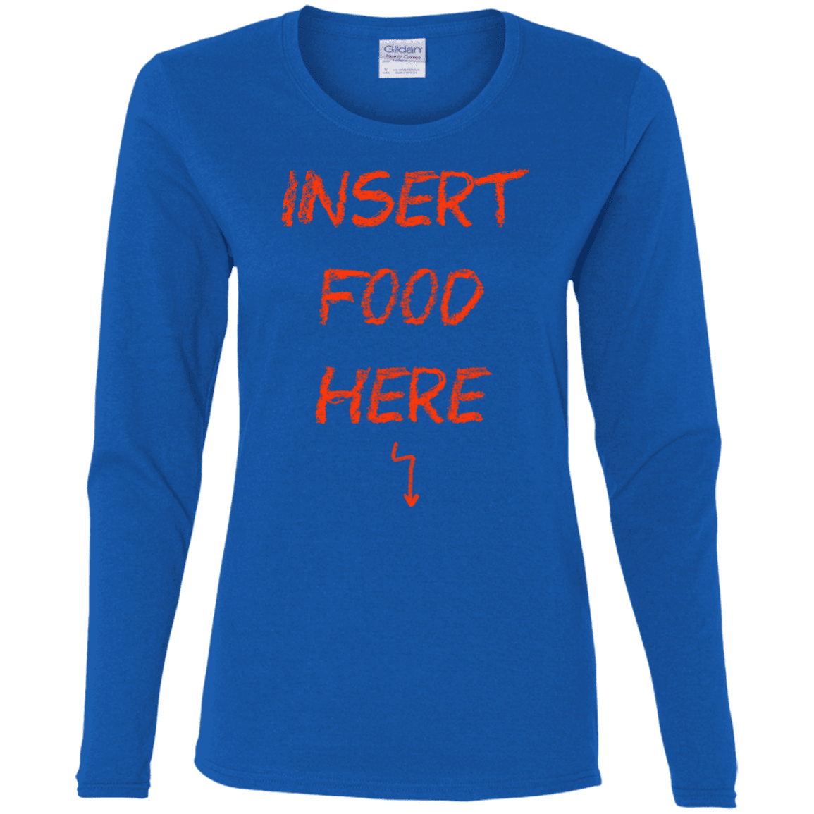 T-Shirts Royal / S Insert Food Women's Long Sleeve T-Shirt