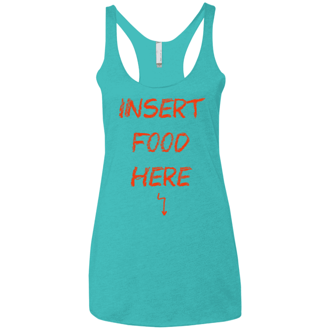 T-Shirts Tahiti Blue / X-Small Insert Food Women's Triblend Racerback Tank