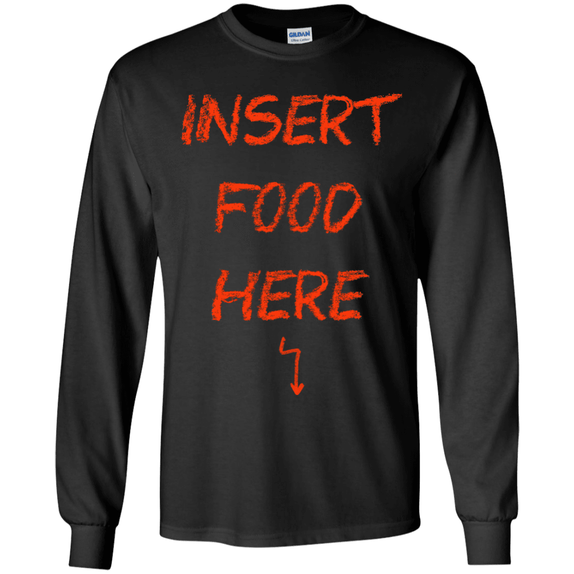 T-Shirts Black / YS Insert Food Youth Long Sleeve T-Shirt