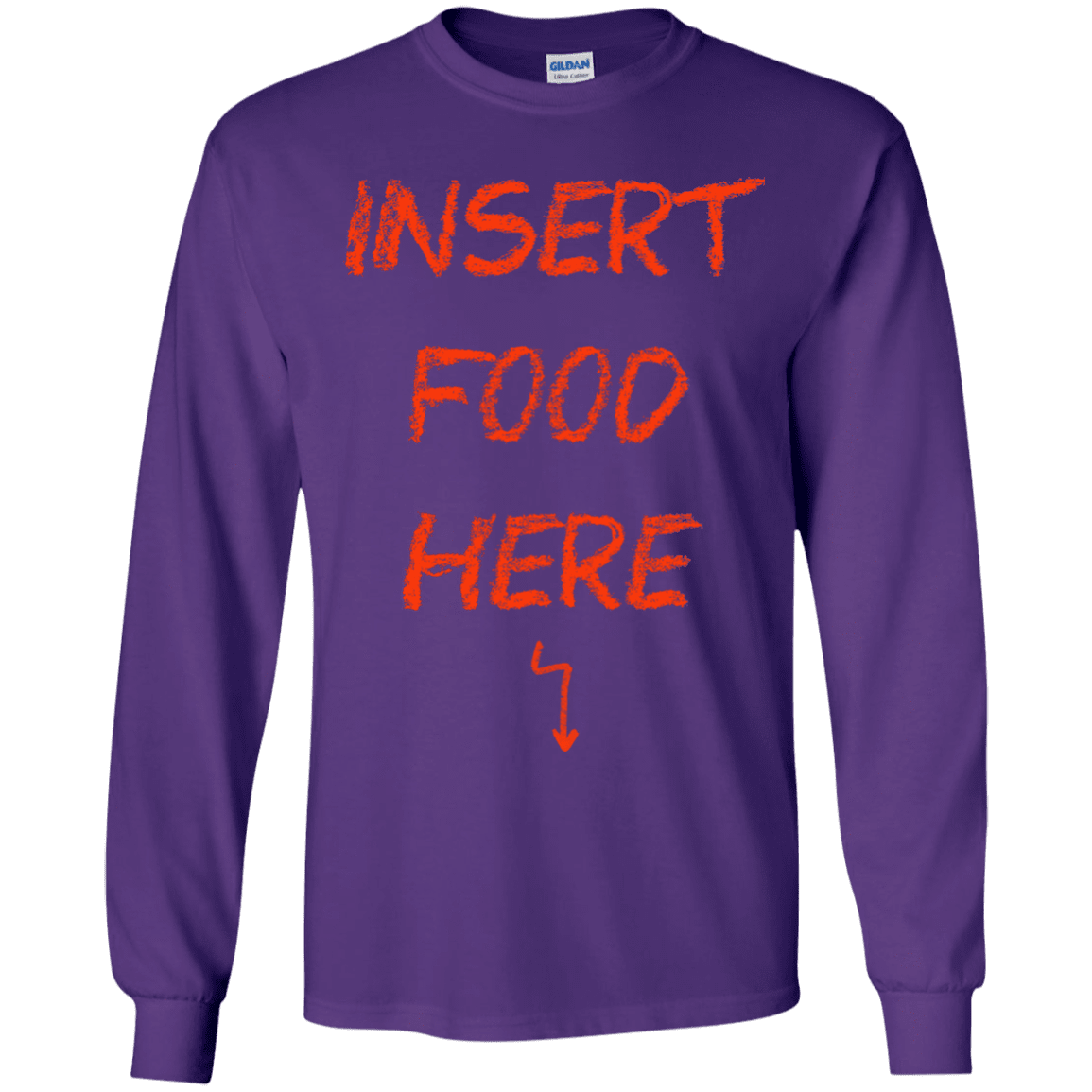 T-Shirts Purple / YS Insert Food Youth Long Sleeve T-Shirt