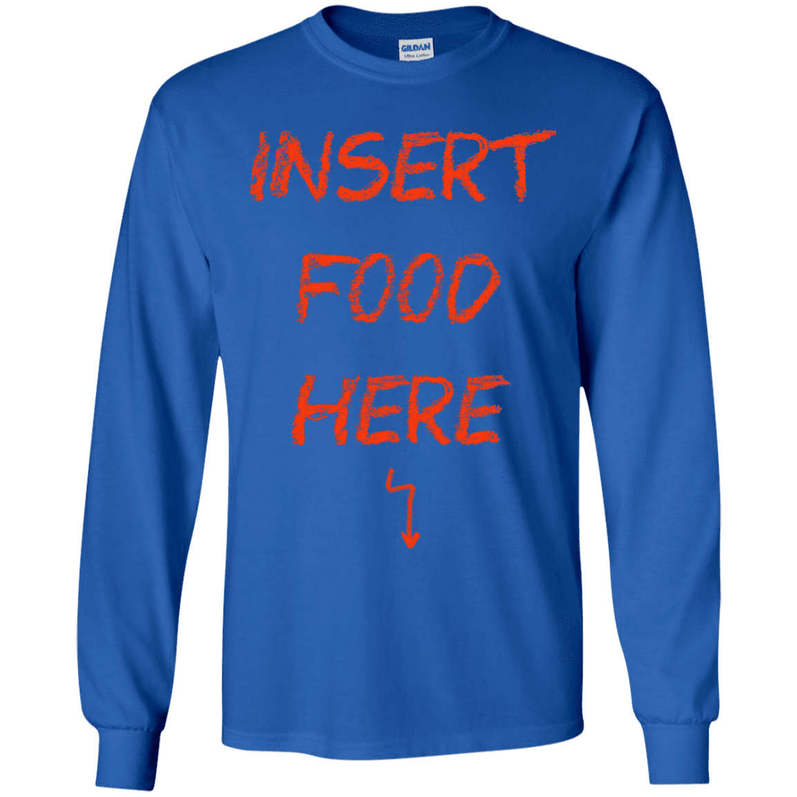T-Shirts Royal / YS Insert Food Youth Long Sleeve T-Shirt