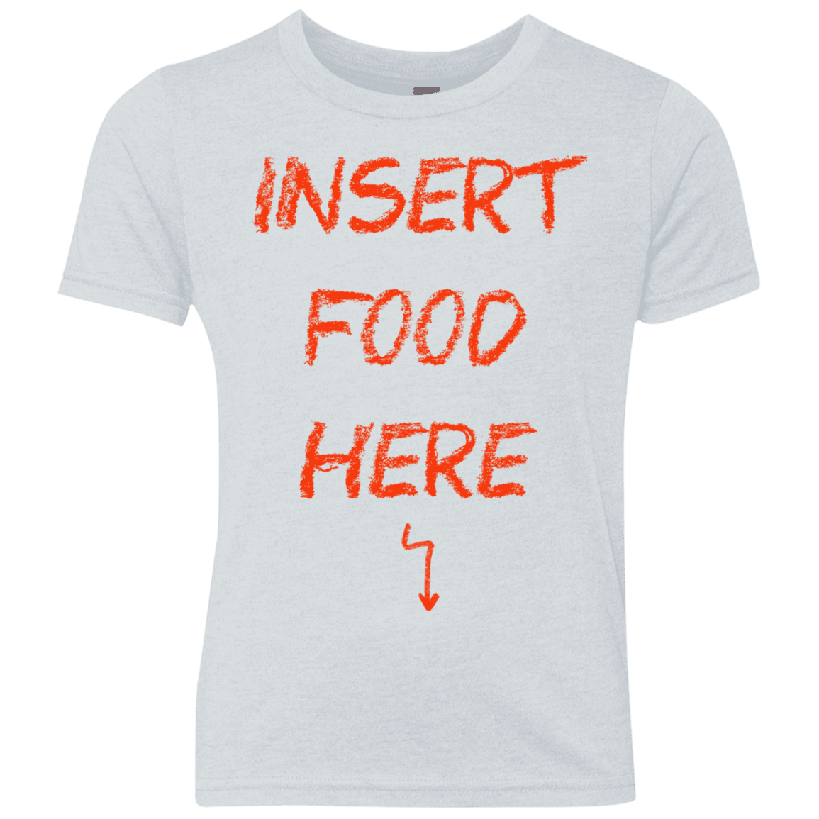 T-Shirts Heather White / YXS Insert Food Youth Triblend T-Shirt