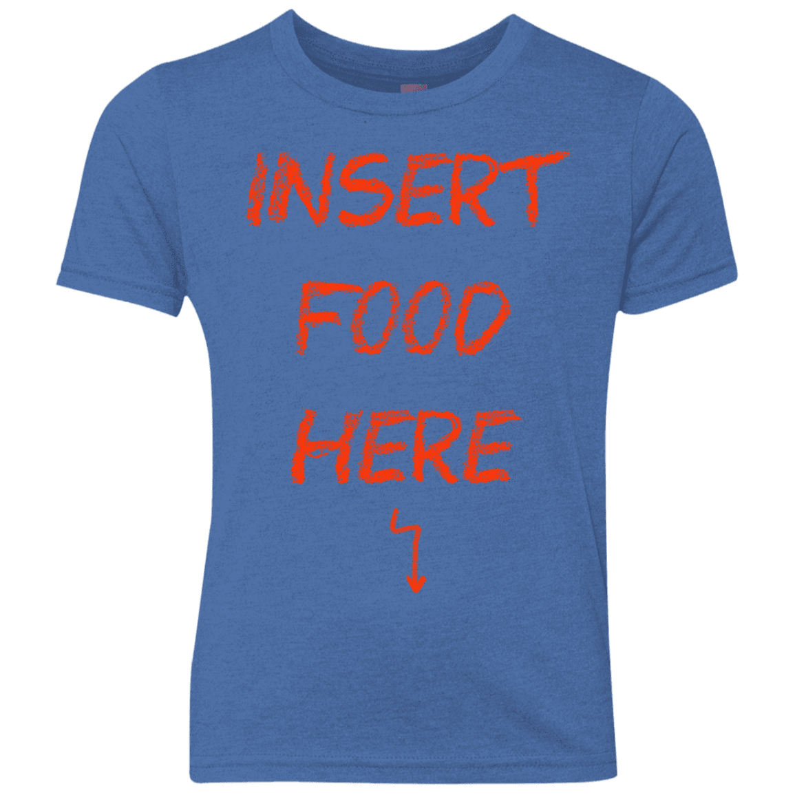 T-Shirts Vintage Royal / YXS Insert Food Youth Triblend T-Shirt