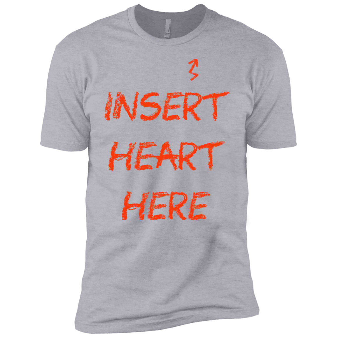 T-Shirts Heather Grey / YXS Insert Heart Here Boys Premium T-Shirt