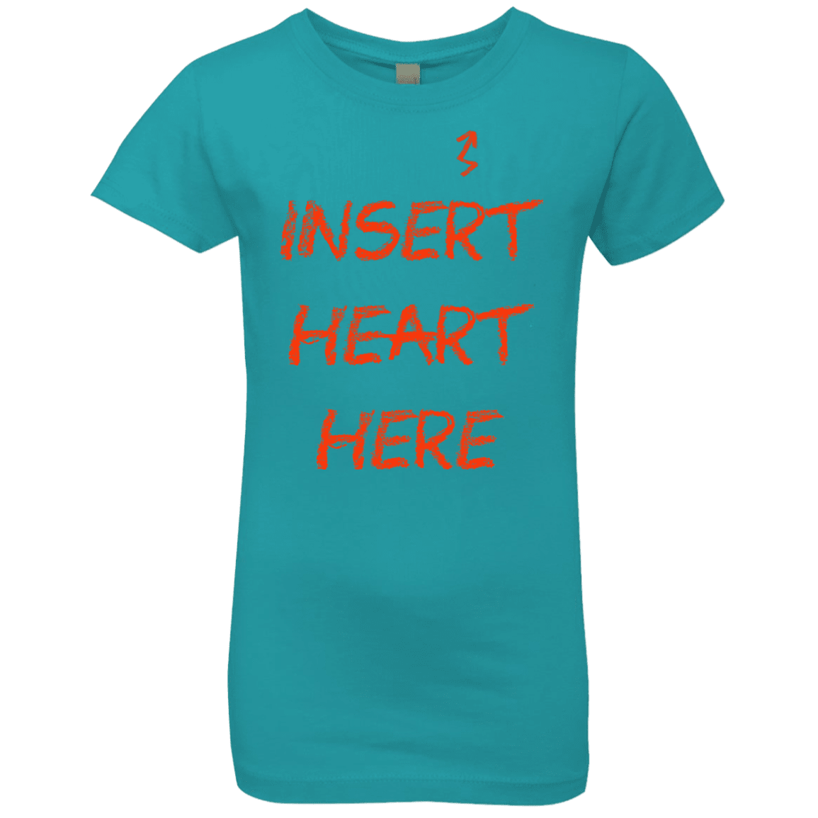 T-Shirts Tahiti Blue / YXS Insert Heart Here Girls Premium T-Shirt