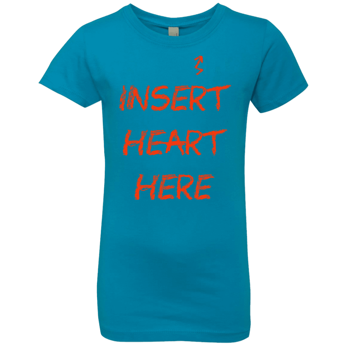 T-Shirts Turquoise / YXS Insert Heart Here Girls Premium T-Shirt