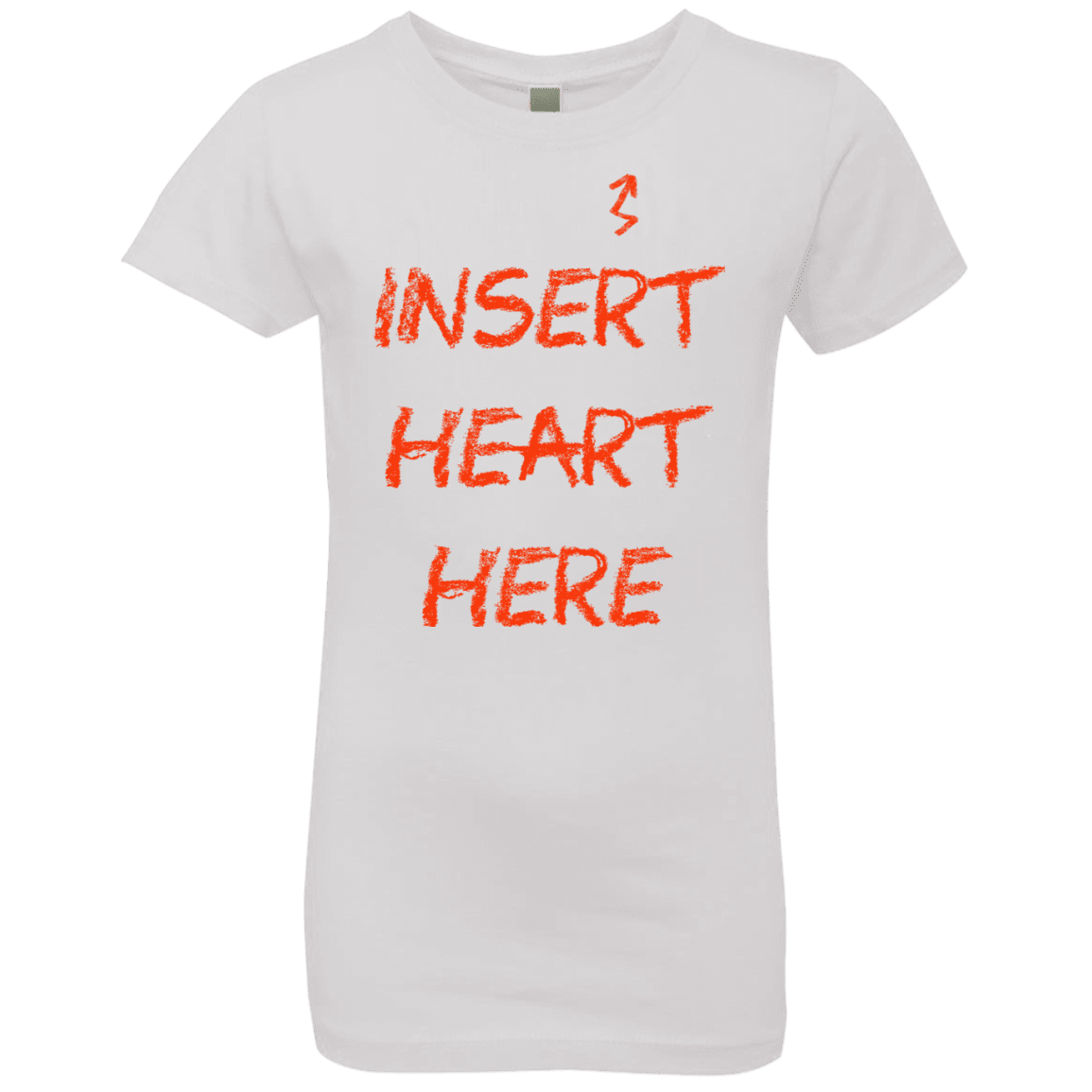 T-Shirts White / YXS Insert Heart Here Girls Premium T-Shirt