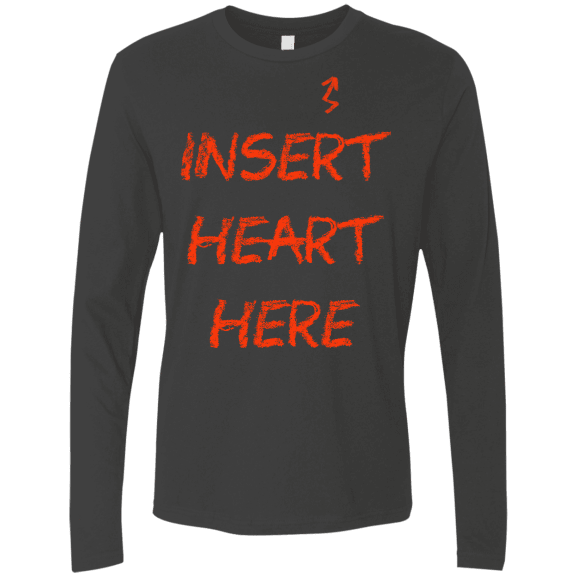 T-Shirts Heavy Metal / S Insert Heart Here Men's Premium Long Sleeve