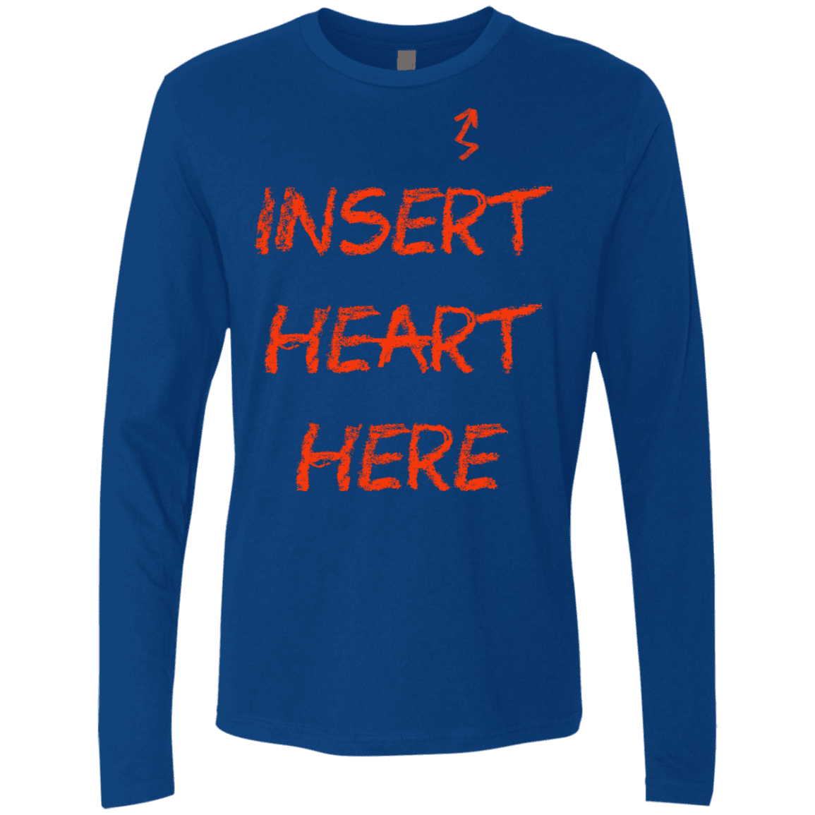 T-Shirts Royal / S Insert Heart Here Men's Premium Long Sleeve