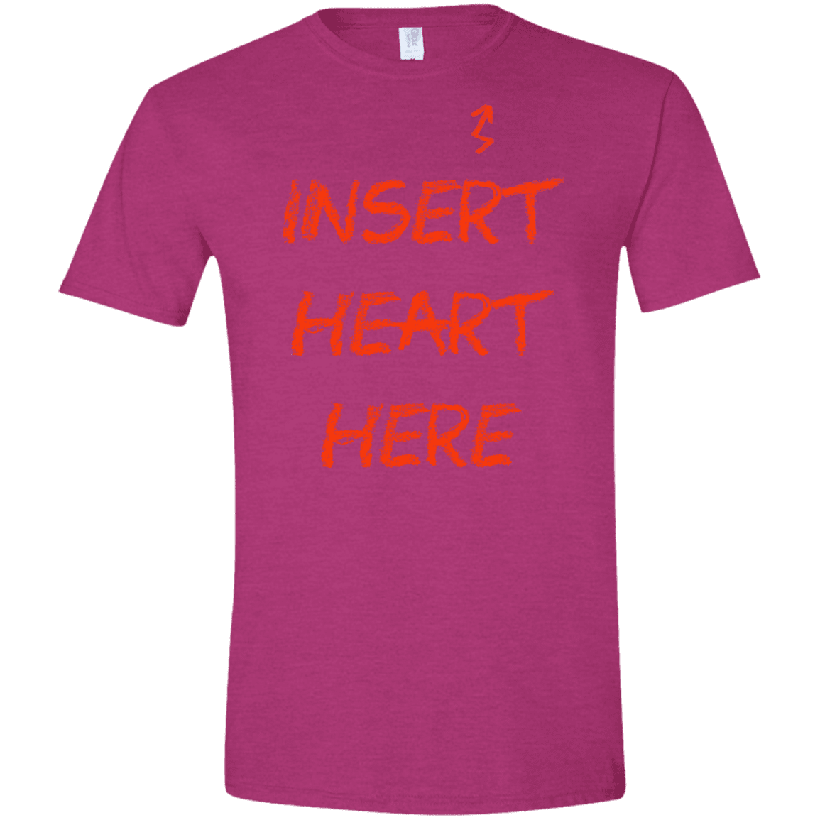 T-Shirts Antique Heliconia / S Insert Heart Here Men's Semi-Fitted Softstyle