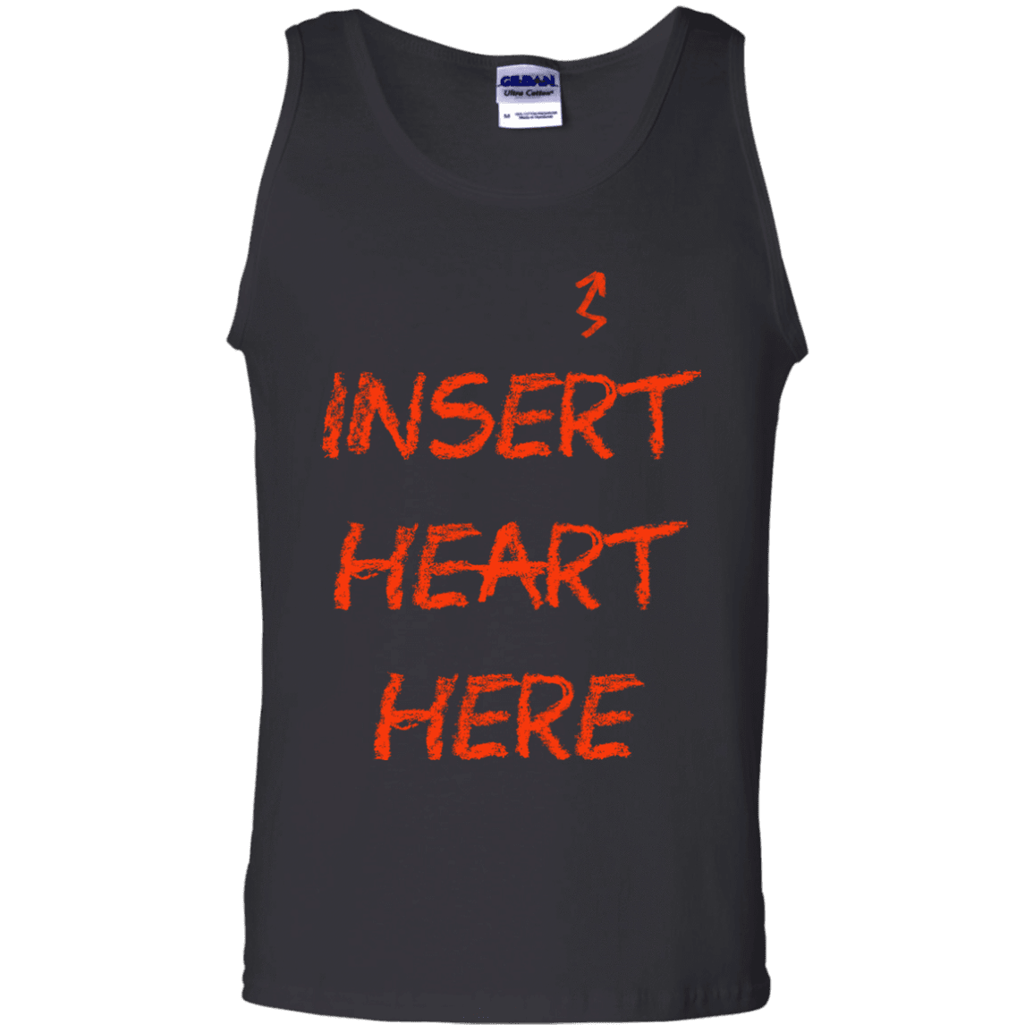 T-Shirts Black / S Insert Heart Here Men's Tank Top