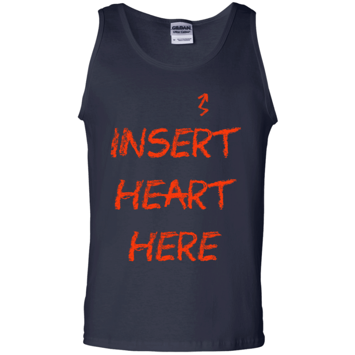 T-Shirts Navy / S Insert Heart Here Men's Tank Top