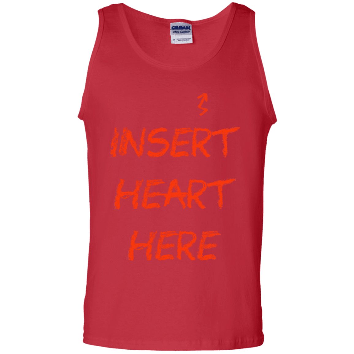 T-Shirts Red / S Insert Heart Here Men's Tank Top
