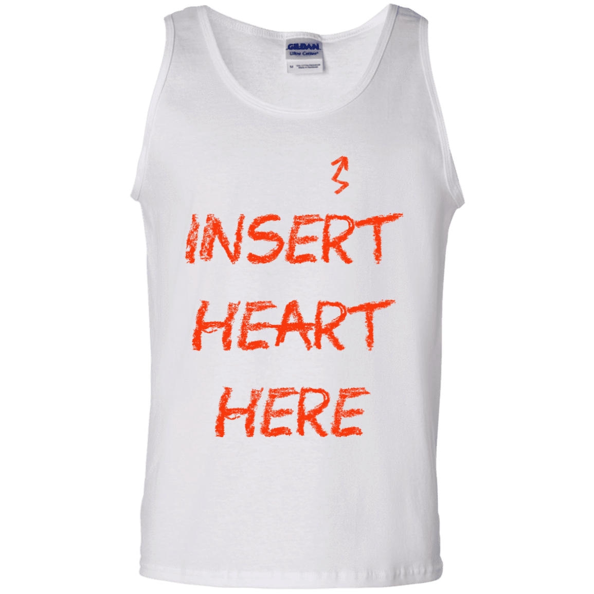 T-Shirts White / S Insert Heart Here Men's Tank Top