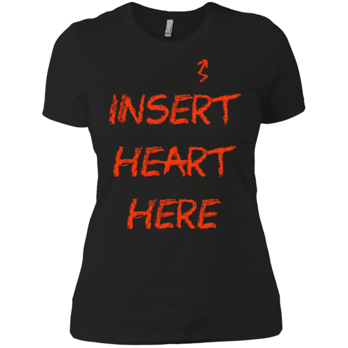 T-Shirts Black / X-Small Insert Heart Here Women's Premium T-Shirt