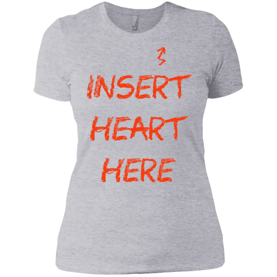 T-Shirts Heather Grey / X-Small Insert Heart Here Women's Premium T-Shirt