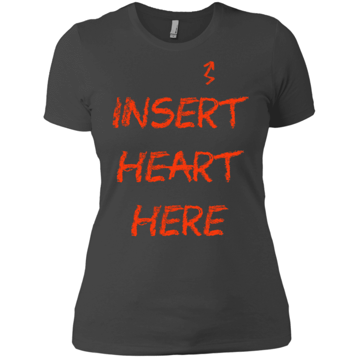 T-Shirts Heavy Metal / X-Small Insert Heart Here Women's Premium T-Shirt