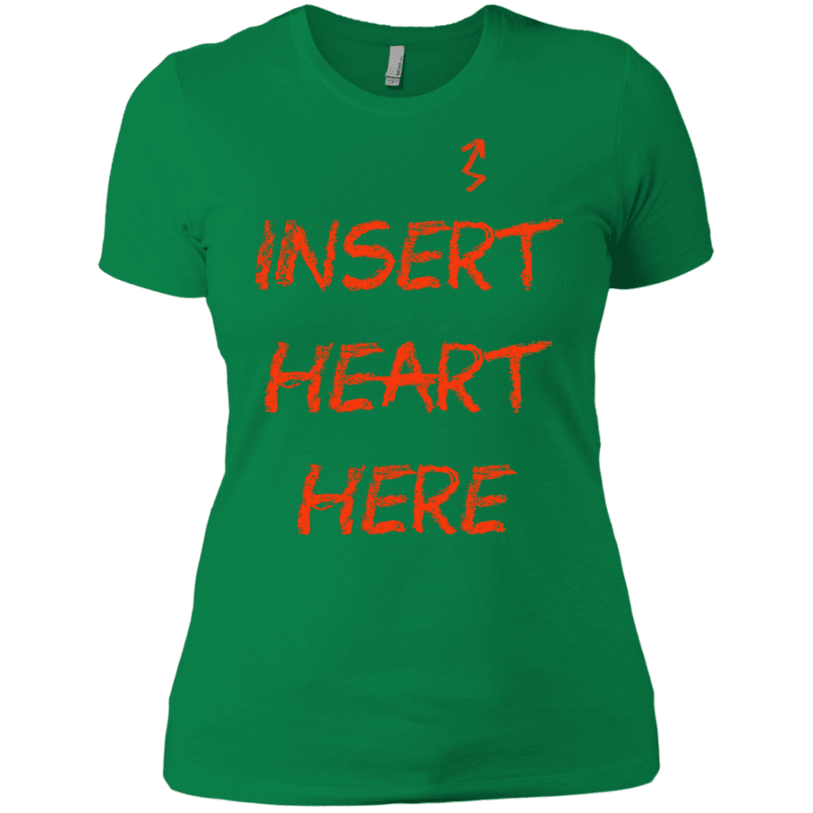 T-Shirts Kelly Green / X-Small Insert Heart Here Women's Premium T-Shirt