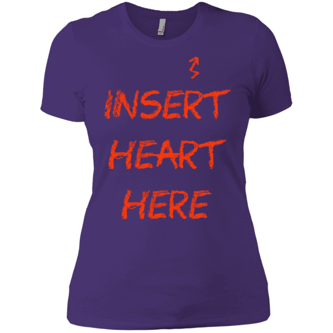 T-Shirts Purple Rush/ / X-Small Insert Heart Here Women's Premium T-Shirt