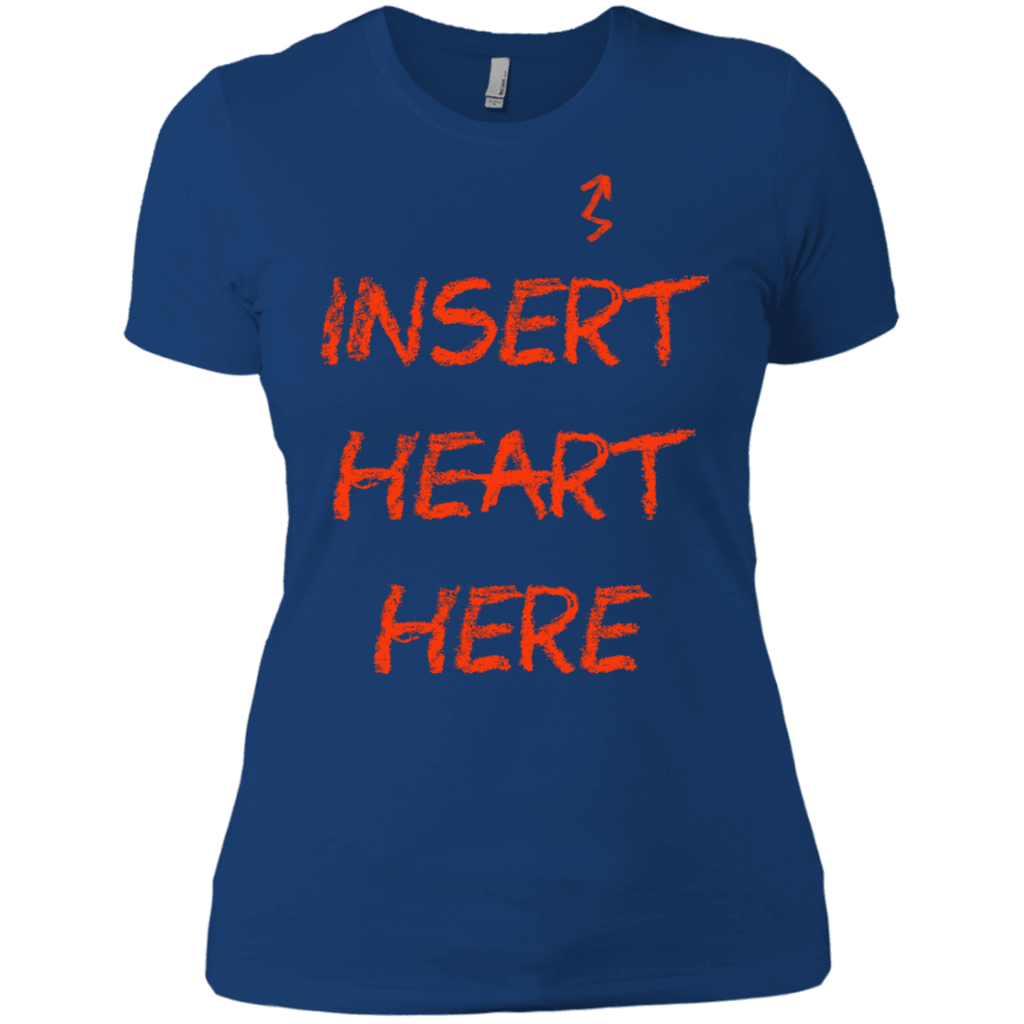 T-Shirts Royal / X-Small Insert Heart Here Women's Premium T-Shirt