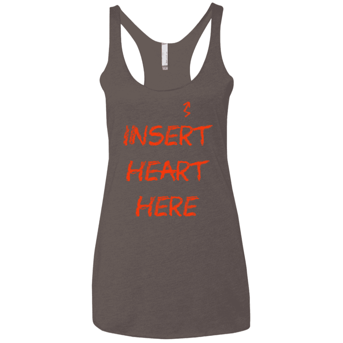T-Shirts Macchiato / X-Small Insert Heart Here Women's Triblend Racerback Tank