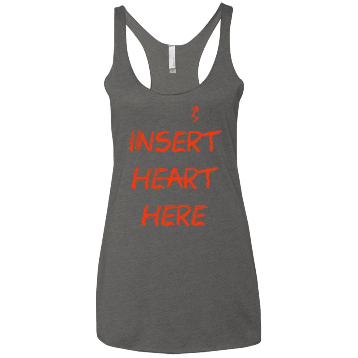 T-Shirts Premium Heather / X-Small Insert Heart Here Women's Triblend Racerback Tank