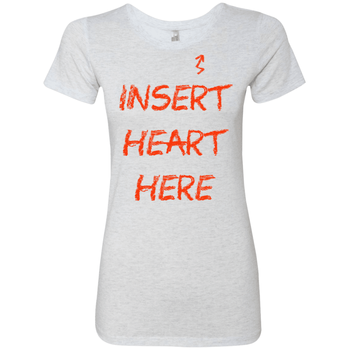 T-Shirts Heather White / S Insert Heart Here Women's Triblend T-Shirt
