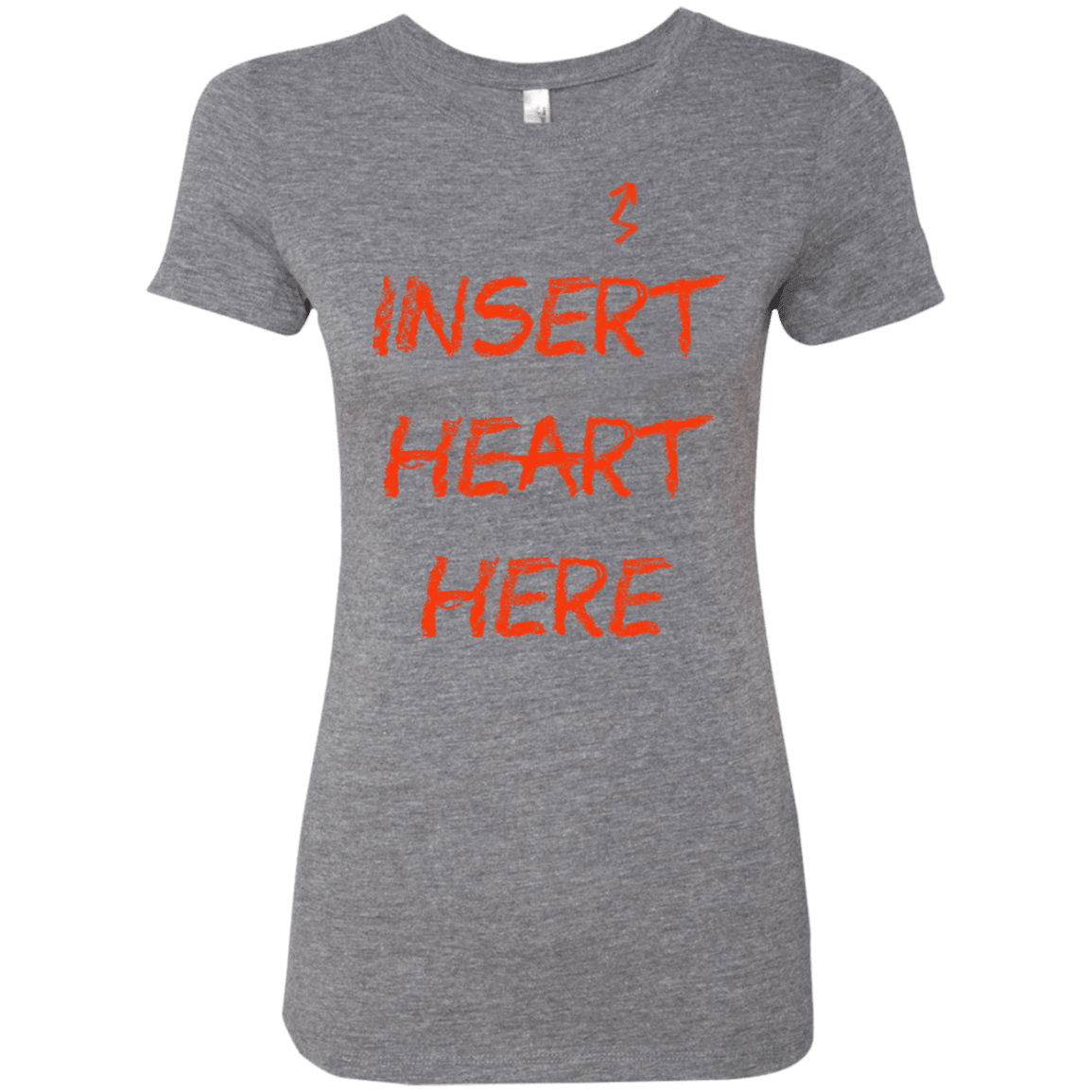 T-Shirts Premium Heather / S Insert Heart Here Women's Triblend T-Shirt