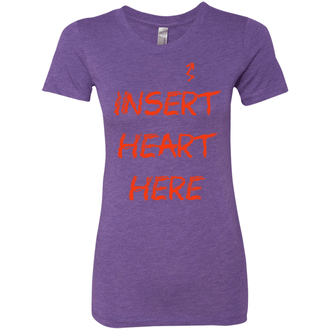 T-Shirts Purple Rush / S Insert Heart Here Women's Triblend T-Shirt