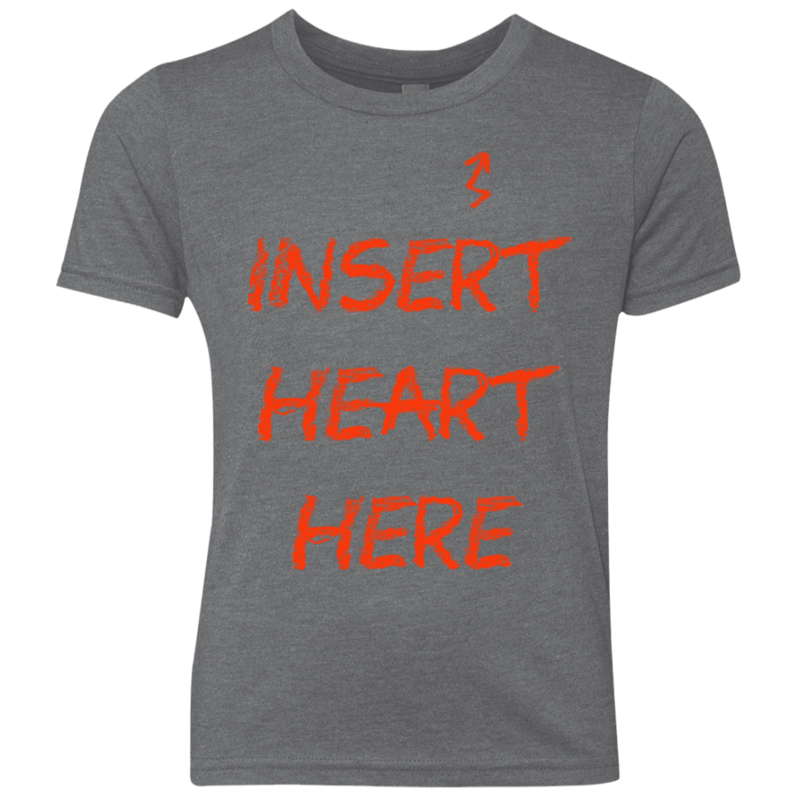T-Shirts Premium Heather / YXS Insert Heart Here Youth Triblend T-Shirt
