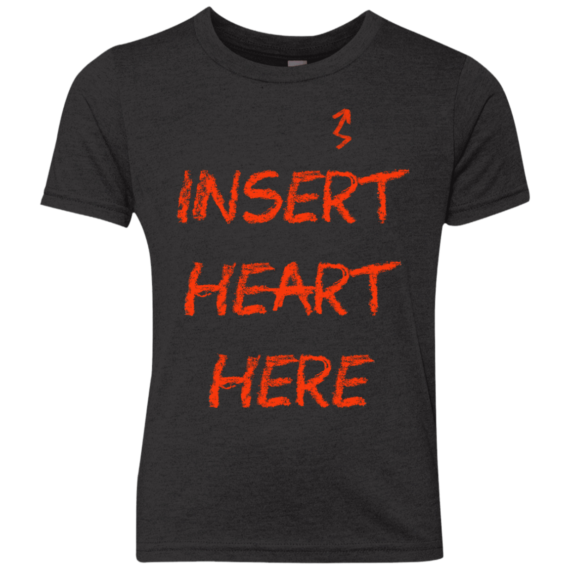 T-Shirts Vintage Black / YXS Insert Heart Here Youth Triblend T-Shirt