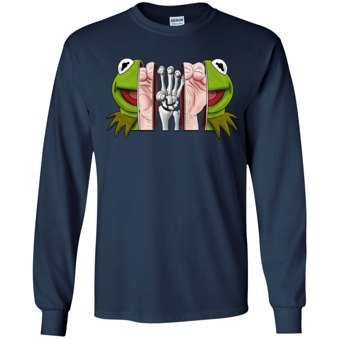 T-Shirts Navy / YS Inside the Frog Youth Long Sleeve T-Shirt