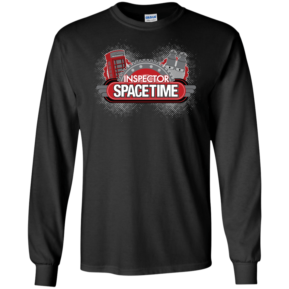 T-Shirts Black / S Inspector Spacetime Men's Long Sleeve T-Shirt