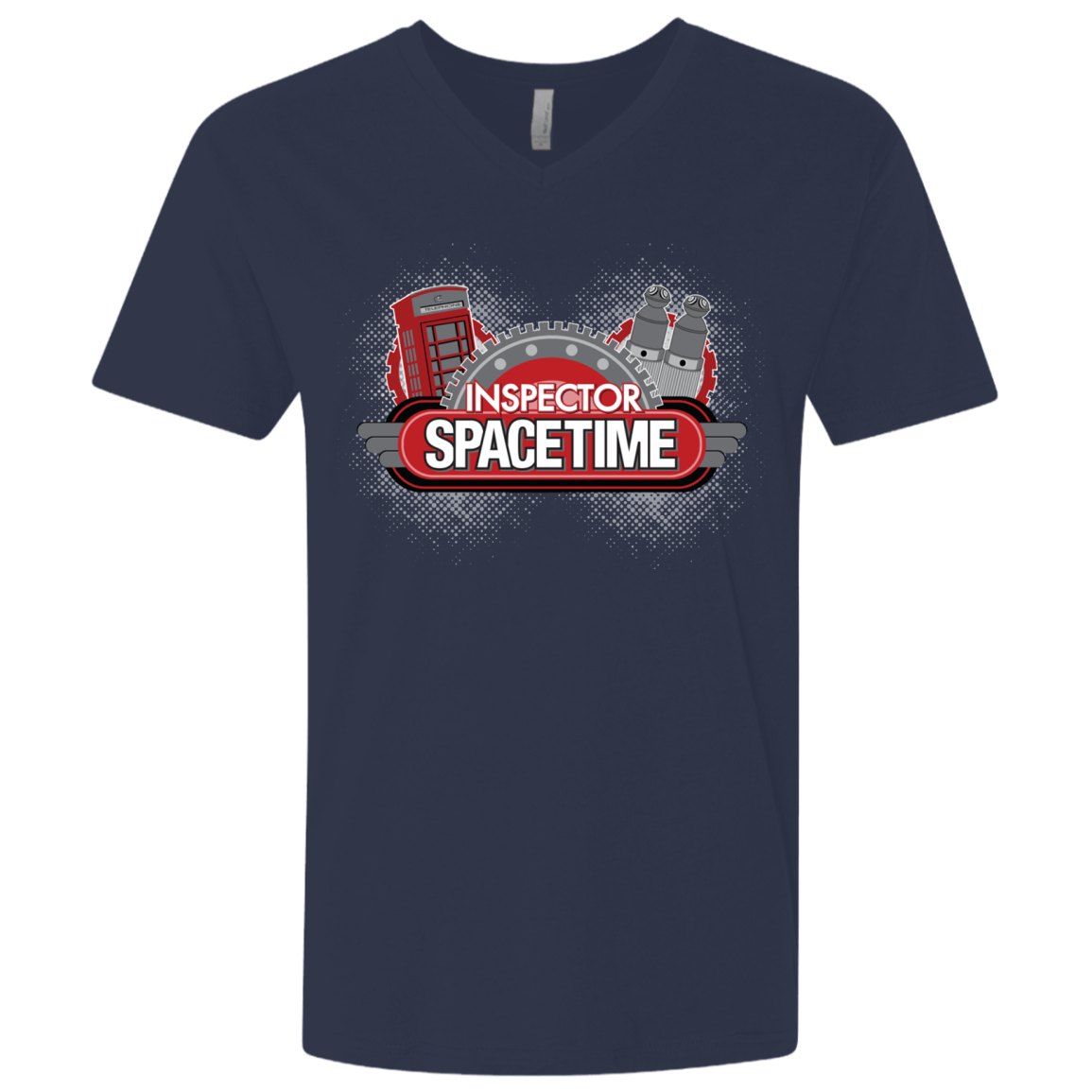 T-Shirts Midnight Navy / X-Small Inspector Spacetime Men's Premium V-Neck