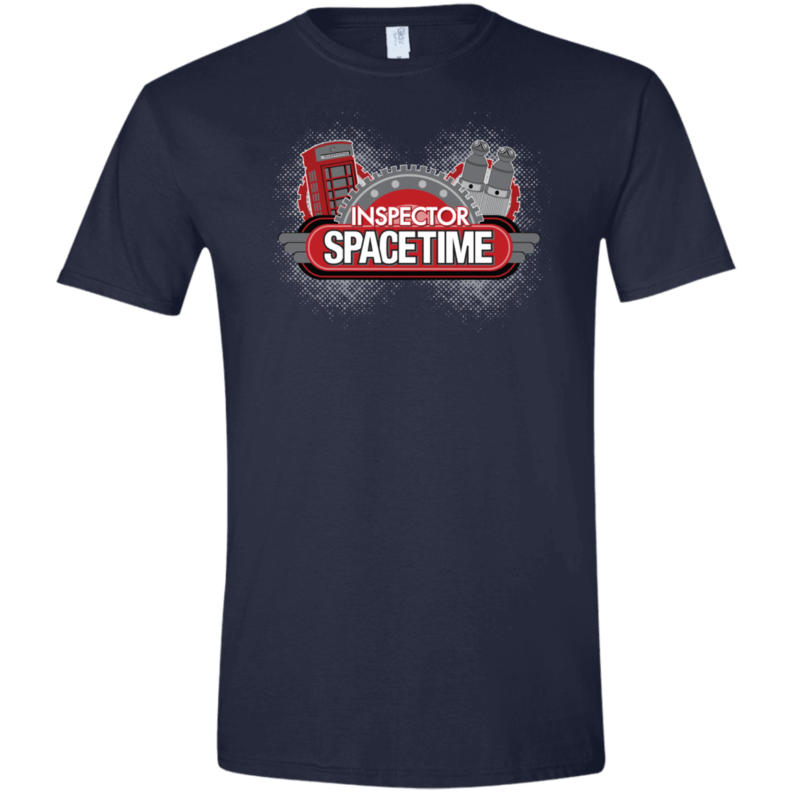 T-Shirts Navy / X-Small Inspector Spacetime Men's Semi-Fitted Softstyle