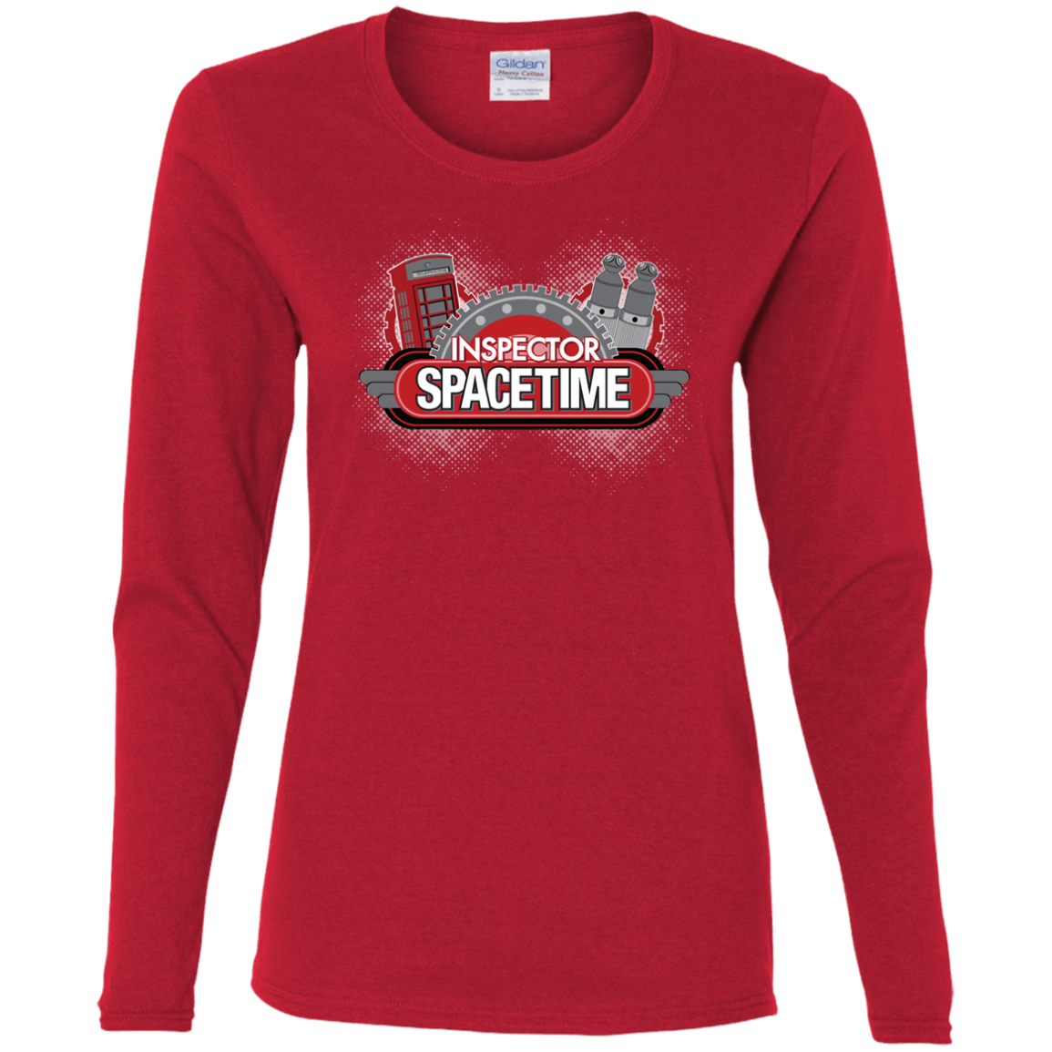 T-Shirts Red / S Inspector Spacetime Women's Long Sleeve T-Shirt