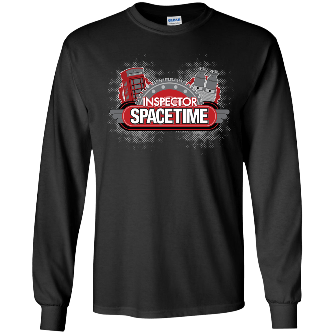 T-Shirts Black / YS Inspector Spacetime Youth Long Sleeve T-Shirt