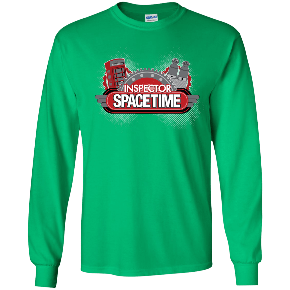 T-Shirts Irish Green / YS Inspector Spacetime Youth Long Sleeve T-Shirt