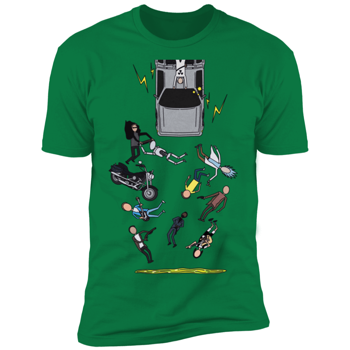 T-Shirts Kelly Green / S Inter-Dimensional Time Travel Men's Premium T-Shirt